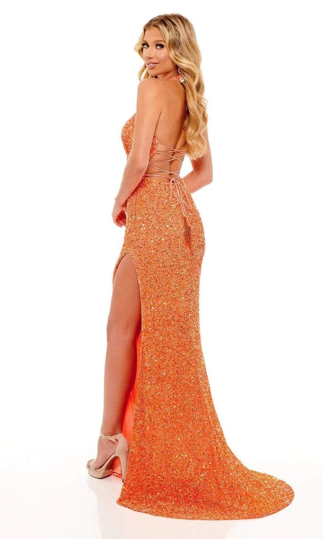 Rachel Allan - 70228 Halter Empire Evening Dress 5 Rachel Allan - 70228 Halter Empire Evening Dress