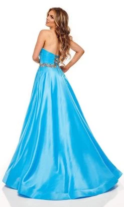 Rachel Allan - 70233 Strapless Beaded Waist Gown