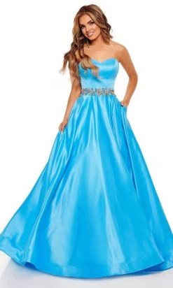 Rachel Allan - 70233 Strapless Beaded Waist Gown