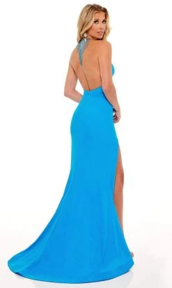 Rachel Allan - 70271 Bead Fringed Back Gown