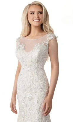 Rachel Allan - M772 Illusion Yoke Embellished Lace Mermaid Bridal Gown 15 Rachel Allan - M772 Illusion Yoke Embellished Lace Mermaid Bridal Gown