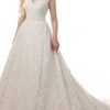Rachel Allan - M777 Allover Embroidered Tulle Ballgown Wedding Dress