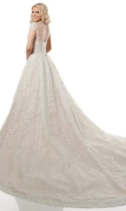 Rachel Allan - M777 Allover Embroidered Tulle Ballgown Wedding Dress