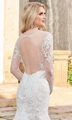 Rachel Allan - M792 Illusion Embroidered Trumpet Bridal 9 Rachel Allan - M792 Illusion Embroidered Trumpet Bridal