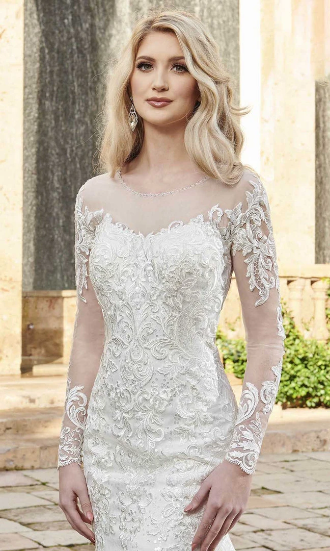 Rachel Allan - M792 Illusion Embroidered Trumpet Bridal 5 Rachel Allan - M792 Illusion Embroidered Trumpet Bridal