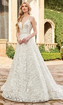 Rachel Allan - M793 Floral Embroidered A-line Bridal Gown