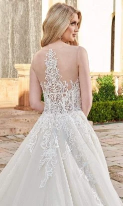 Rachel Allan - M794 Glittered Tulle A Line Wedding Gown