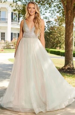 Rachel Allan Prom - 7015 Bead Embellished A-Line Evening Dress