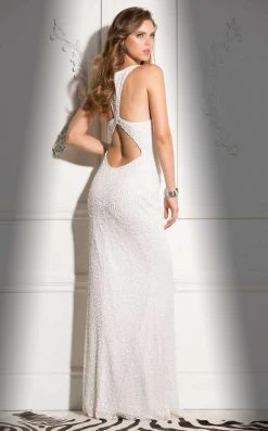 Scala - 48703 High Neck Sequins Prom Dress