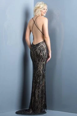 Scala - 48710 Gorgeous Low Open Back Spaghetti Straps Evening Dress 13 Scala - 48710 Gorgeous Low Open Back Spaghetti Straps Evening Dress