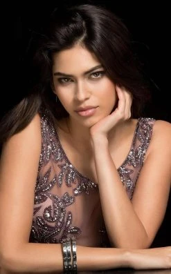 Scala - 48742 Sparkling Scoop Illusion Fitted Dress 7 Scala - 48742 Sparkling Scoop Illusion Fitted Dress