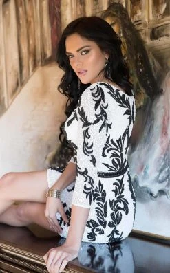 Scala - 48760 Beaded Fitted Cocktail Dress 9 Scala - 48760 Beaded Fitted Cocktail Dress