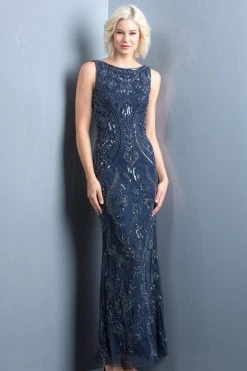 Scala - 48784 Sequin Bateau Sheath Dress