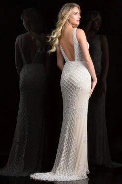 Scala - 48787 Beaded Illusion Jewel Sheath Dress 7 Scala - 48787 Beaded Illusion Jewel Sheath Dress