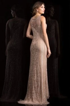 Scala - 48788 Illusion Scoop Neck Sequined Sheath Gown 7 Scala - 48788 Illusion Scoop Neck Sequined Sheath Gown
