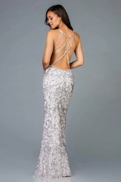 Scala - 48932 Sequin Ornate Sheath Gown