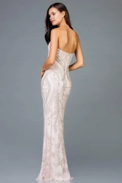 Scala - 48950 Embellished Straight Across Neck Sheath Dress 9 Scala - 48950 Embellished Straight Across Neck Sheath Dress