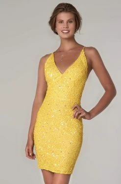 SCALA - 60060 Neon Open Back Sequined Short Dress