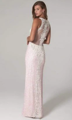 SCALA - 60082 Embellished Sheer Back Long Dress