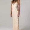 SCALA - 60096 V-Neck Sequined Long Dress