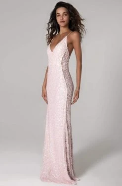 SCALA - 60096 V-Neck Sequined Long Dress 10 SCALA - 60096 V-Neck Sequined Long Dress