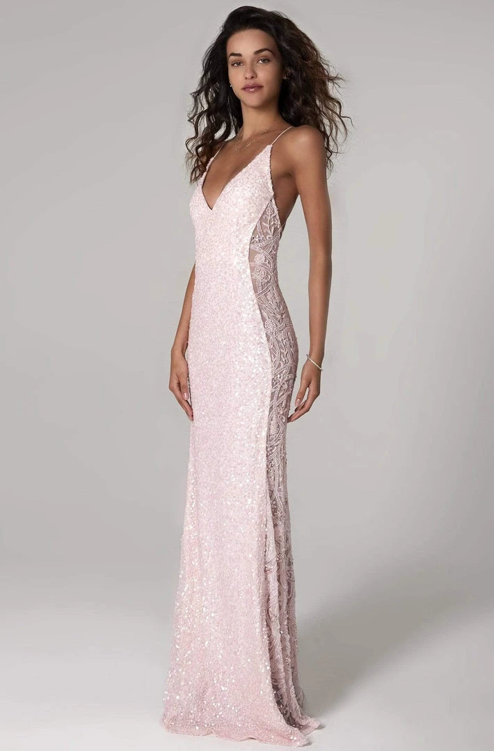 SCALA - 60096 V-Neck Sequined Long Dress 5 SCALA - 60096 V-Neck Sequined Long Dress