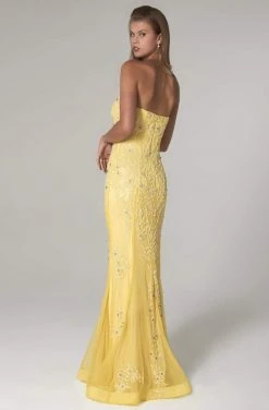 SCALA - 60097 Sweetheart Beads And Stones Sheath Dress