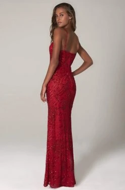 SCALA - 60101 Embellished V-Neck Long Column 13 SCALA - 60101 Embellished V-Neck Long Column