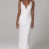 SCALA - 60102 Open Back Sequined Long Dress