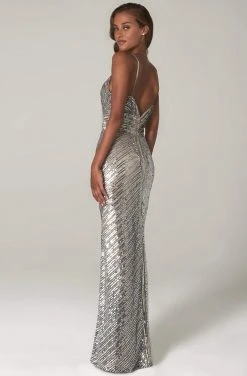 SCALA - 60105 Sequined Shiny Column Dress