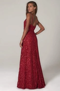 SCALA - 60109 Embellished V-neck A-line Dress