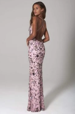 SCALA - 60129 Floral V-Neck Column Dress