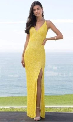 SCALA - 60141 Neon Sequined Column Dress