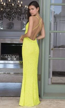 SCALA - 60141 Neon Sequined Column Dress