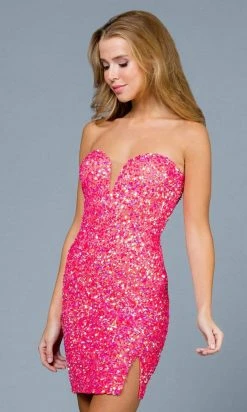 SCALA - 60195 Strapless Sweetheart Fully Beaded Fitted Cocktail Dress 12 SCALA - 60195 Strapless Sweetheart Fully Beaded Fitted Cocktail Dress