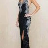 SCALA 60225 - Sleeveless Sequin Long Dress 1 SCALA 60225 - Sleeveless Sequin Long Dress