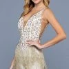 SCALA - 60254 Sequin Fringe Hem Short Dress