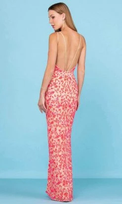 SCALA - 60261 Intricate Sequin Gown With Slit 13 SCALA - 60261 Intricate Sequin Gown With Slit