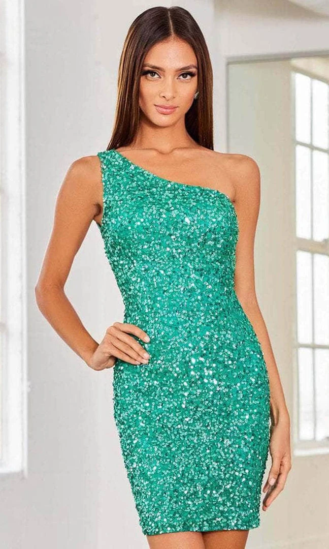 SCALA 60311 - Asymmetrical Sequin Cocktail Dress 3 SCALA 60311 - Asymmetrical Sequin Cocktail Dress