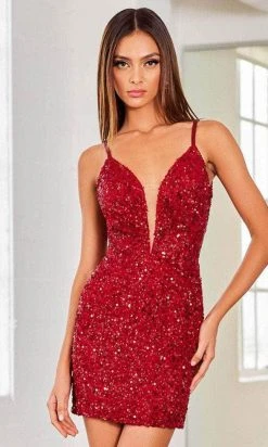 SCALA 60314 - Sleeveless Sequin Cocktail Dress