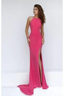 Sherri Hill - 32340 Sexy Winter Formal Jersey High Slit Dress