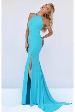 Sherri Hill - 32340 Sexy Winter Formal Jersey High Slit Dress