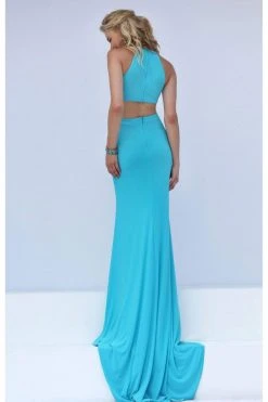 Sherri Hill - 32340 Sexy Winter Formal Jersey High Slit Dress