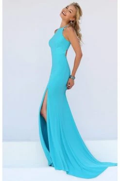 Sherri Hill - 32340 Sexy Winter Formal Jersey High Slit Dress