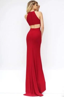 Sherri Hill - 32340 Sexy Winter Formal Jersey High Slit Dress