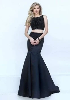 Sherri Hill - 50098 Embellished Two Piece Mermaid Dress With Train