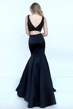 Sherri Hill - 50098 Embellished Two Piece Mermaid Dress With Train