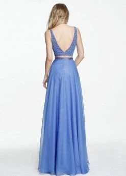 Sherri Hill - 50800 Two-Piece Glitter Bodice A Line Dress