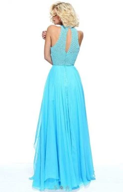 Sherri Hill - 50808 Beaded Halter Neck Chiffon Gown
