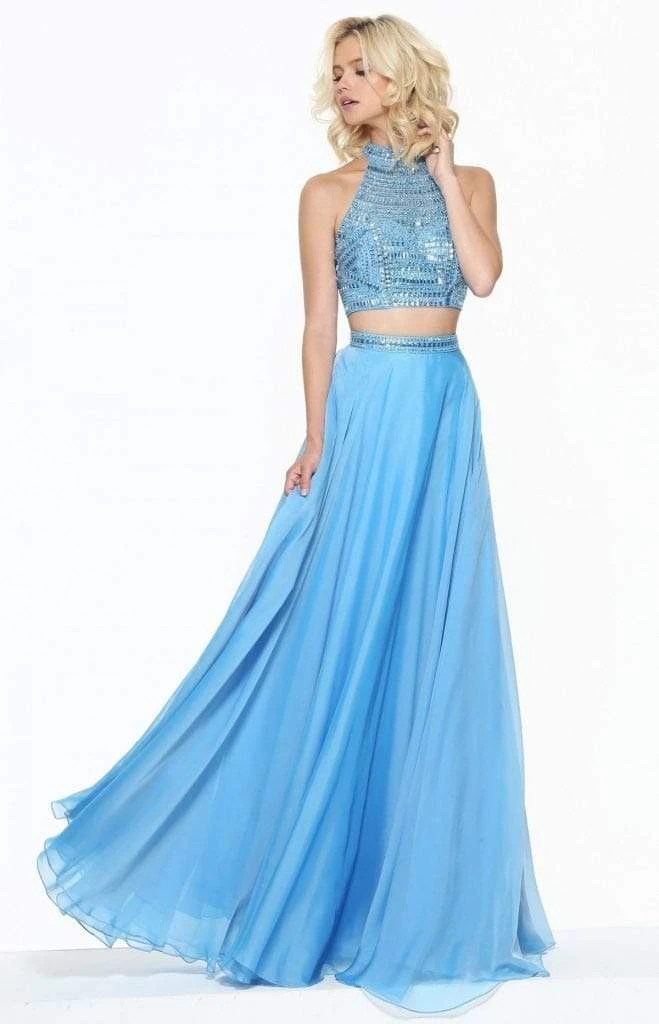 Sherri Hill - 50809 Two Piece Beaded High Neckline Chiffon Dress 7 Sherri Hill - 50809 Two Piece Beaded High Neckline Chiffon Dress